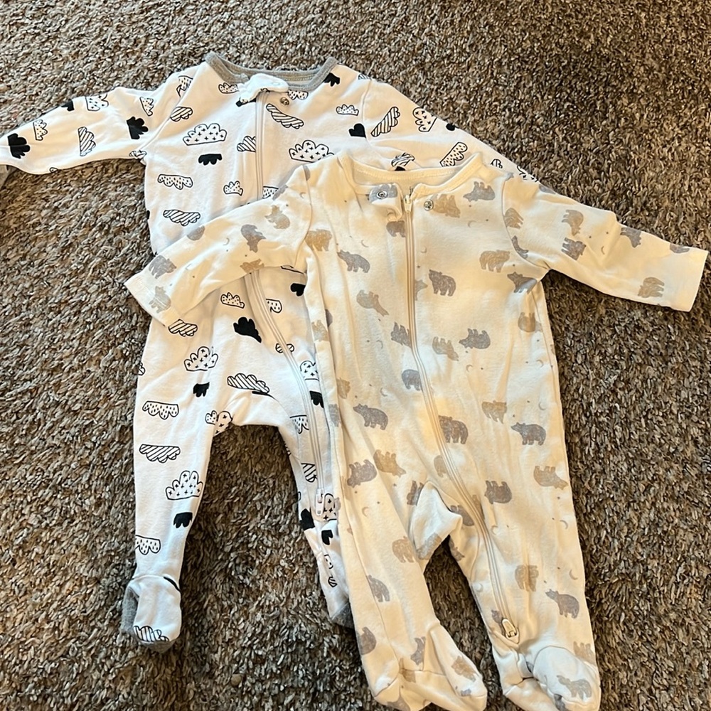 3 month 2 piece onsies